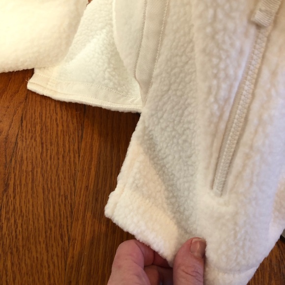 T by Talbots | 1/4 zip white Sherpa jacket NWT - Picture 2 of 4